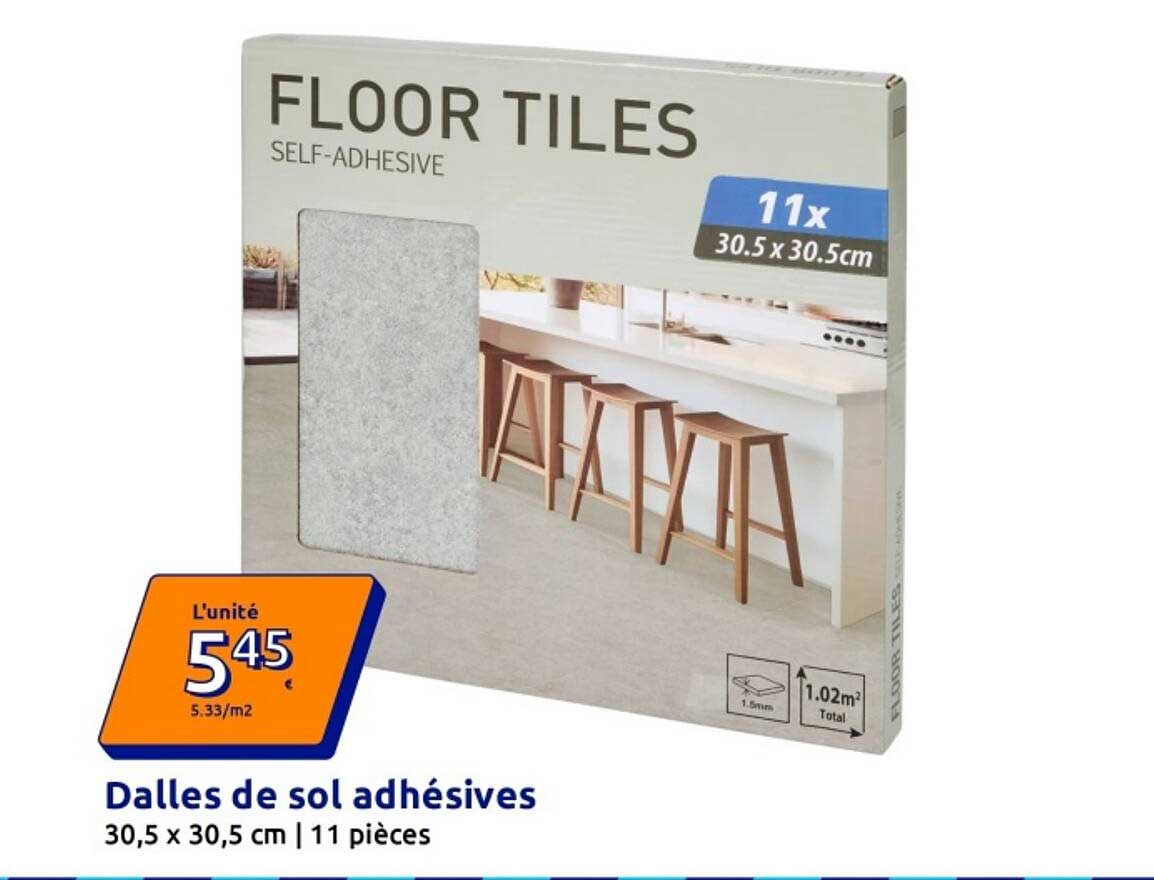 Dalles de sol adhésives