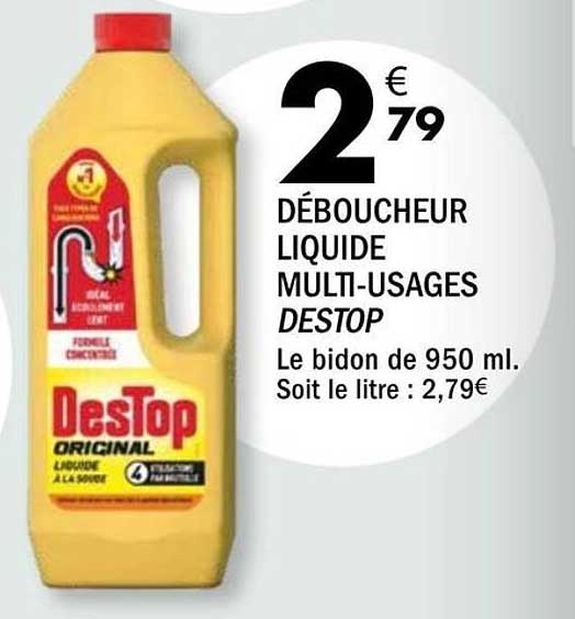 DÉBOUCHEUR LIQUIDE MULTI-USAGES DESTOP