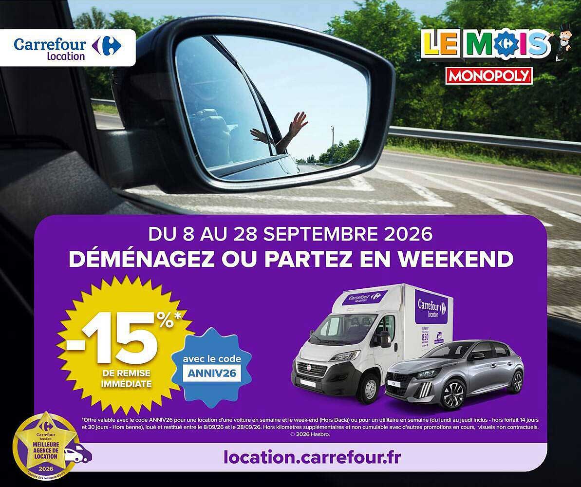 DÉMÉNAGEZ OU PARTEZ EN WEEKEND