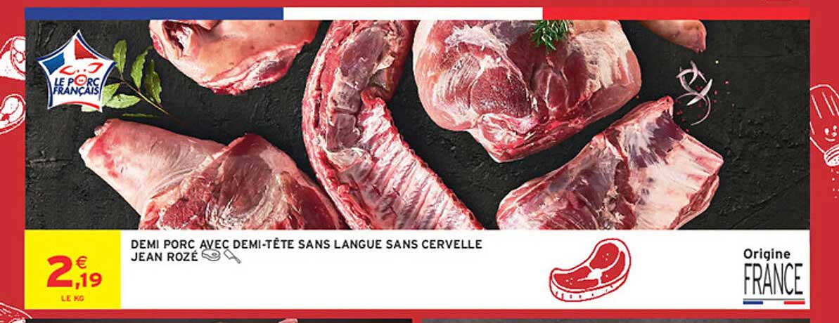 DEMI PORC AVEC DEMI-TÊTE SANS LANGUE SANS CERVELLE JEAN ROZÉ