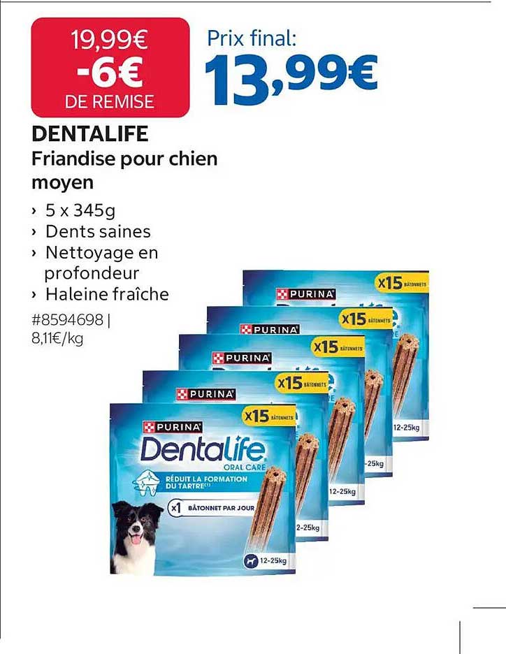 DENTALIFE Friandise pour chien moyen