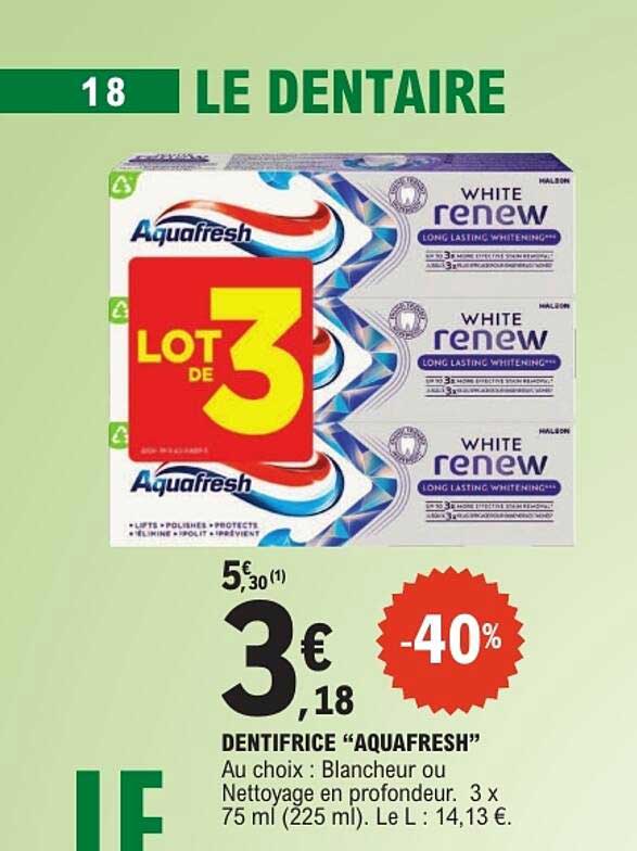 DENTIFRICE “AQUAFRESH”