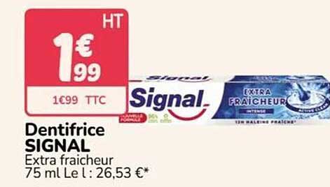 Dentifrice SIGNAL Extra fraîcheur 75 ml Le L : 26,53 €*