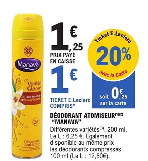 DÉODORANT ATOMISEUR «MANAVA»