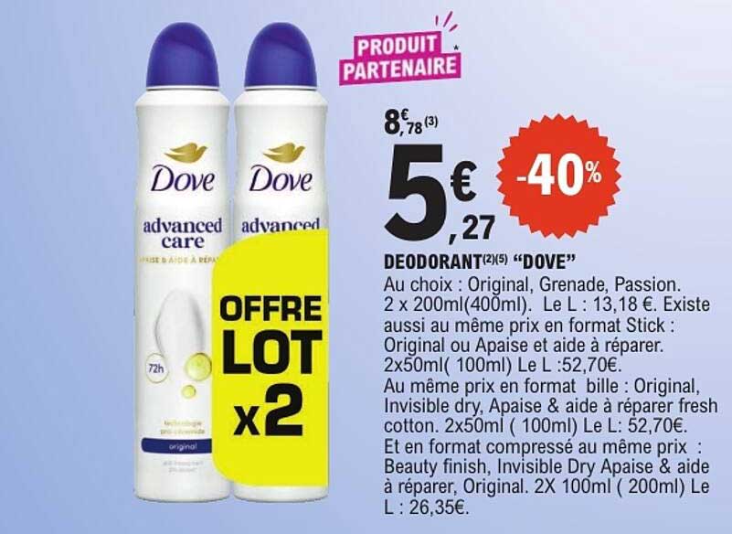 DEODORANT(2) “DOVE”