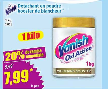 Détachant en poudre booster de blancheur**
