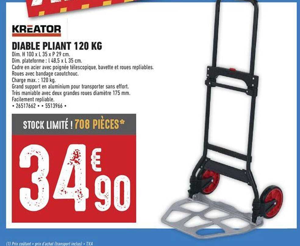 DIABLE PLIANT 120 KG