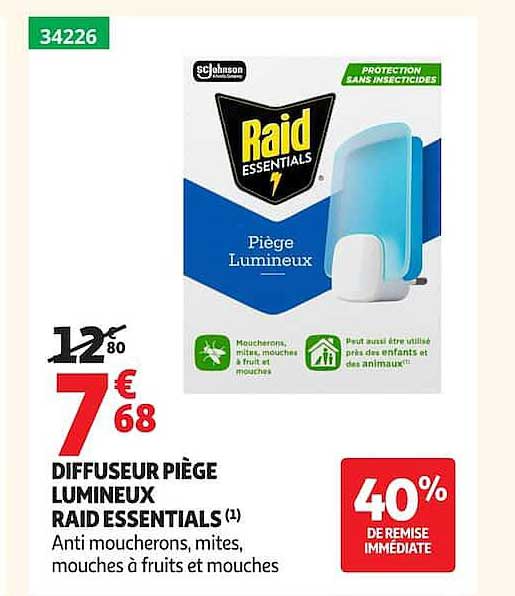 DIFFUSEUR PIÈGE LUMINEUX RAID ESSENTIALS