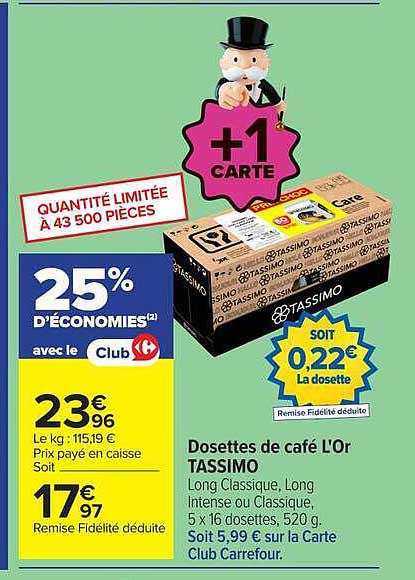 Dosettes de café L'Or TASSIMO