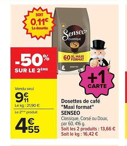 Dosettes de café "Maxi format" SENSEO