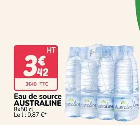 Eau de source AUSTRALINE 8x50 cl