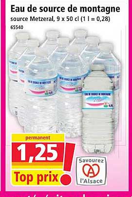 Eau de source de montagne
