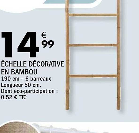 ÉCHELLE DÉCORATIVE EN BAMBOU