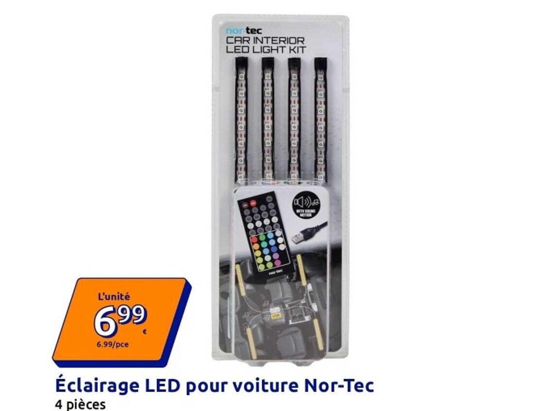 Éclairage LED pour voiture Nor-Tec 4 pièces