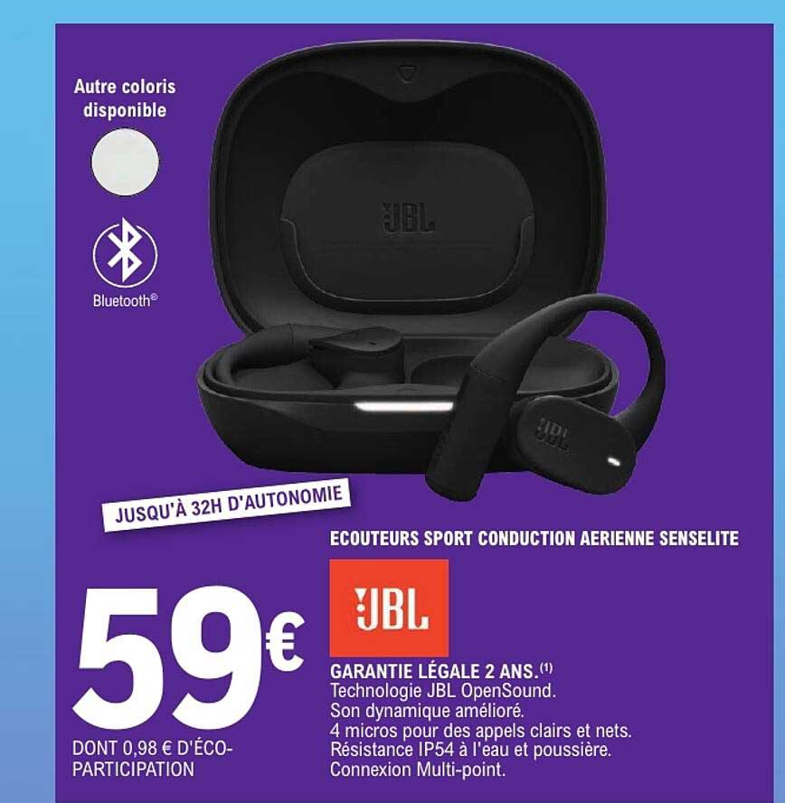ECOUTEURS SPORT CONDUCTION AERIENNE SENSELITE