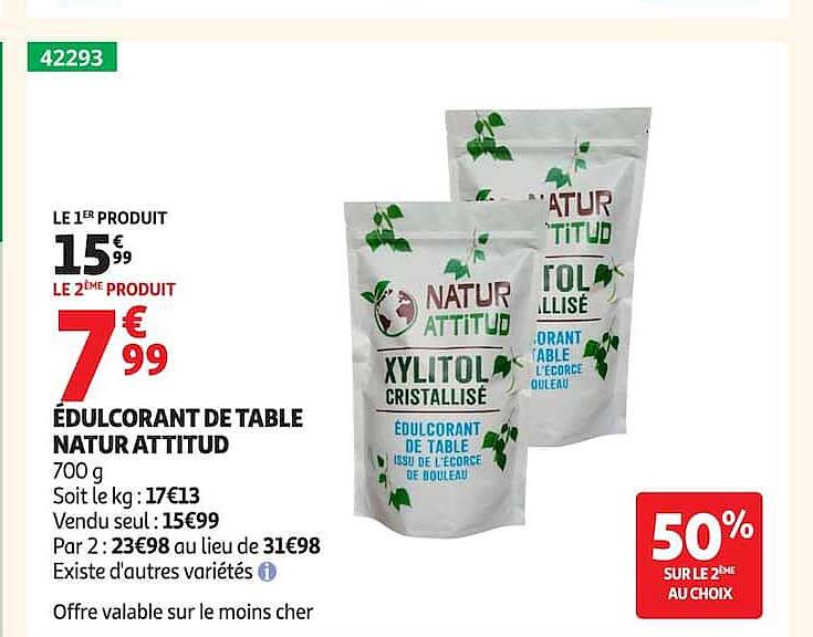 ÉDULCORANT DE TABLE NATUR ATTITUD