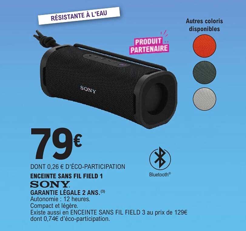 ENCEINTE SANS FIL FIELD 1 SONY