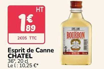 Esprit de Canne CHATEL 36° 20 cl
