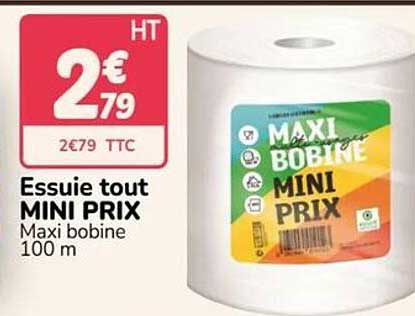 Essuie tout MINI PRIX Maxi bobine 100 m