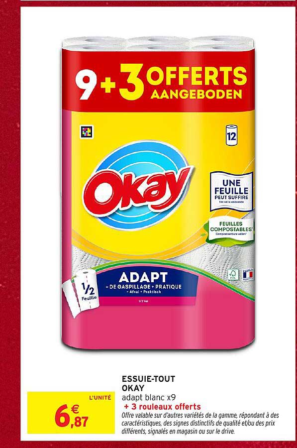 ESSUIE-TOUT OKAY adapt blanc x9 + 3 rouleaux offerts
