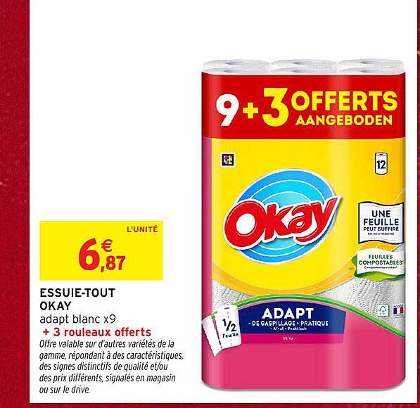ESSUIE-TOUT OKAY adapt blanc x9 + 3 rouleaux offerts