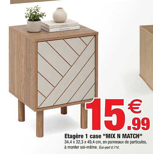 Etagère 1 case "MIX N MATCH"