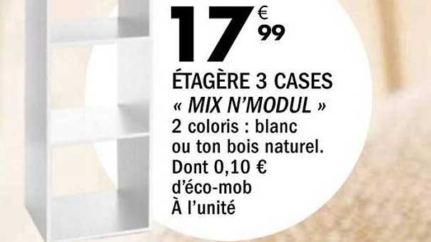 ÉTAGÈRE 3 CASES « MIX N’MODUL »