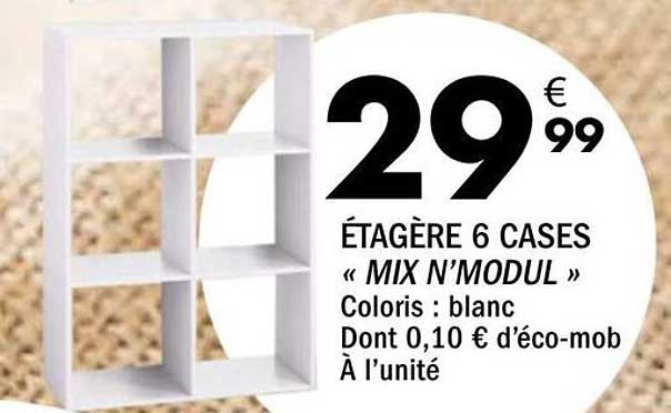 ÉTAGÈRE 6 CASES « MIX N'MODUL »
