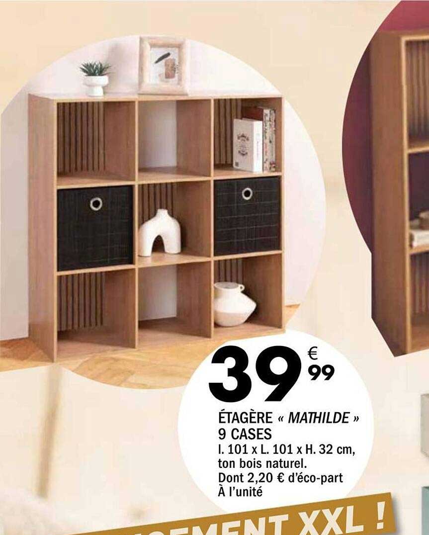 ÉTAGÈRE « MATHILDE » 9 CASES
