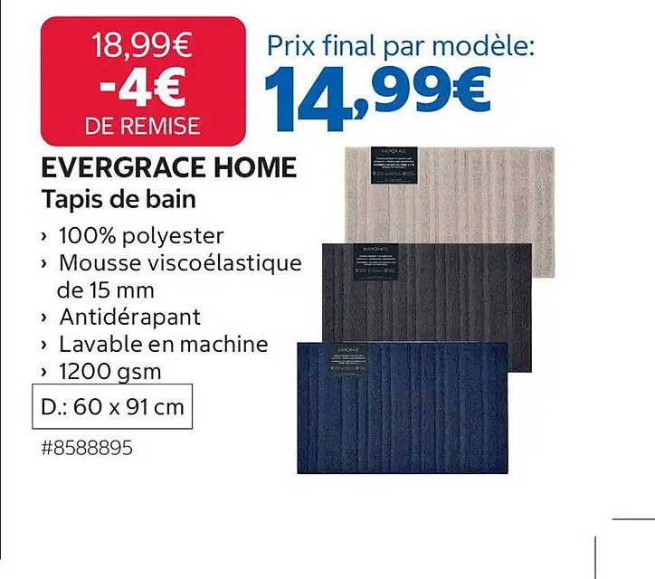 EVERGRACE HOME Tapis de bain
