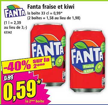 Fanta fraise et kiwi