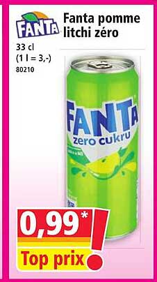 Fanta pomme litchi zéro