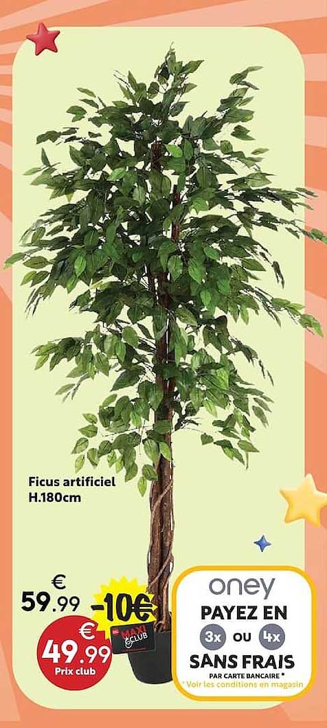 Ficus artificiel H.180cm