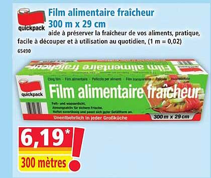 Film alimentaire fraîcheur 300 m x 29 cm