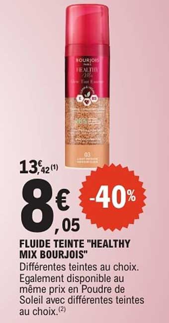 FLUIDE TEINTE "HEALTHY MIX BOURJOIS"