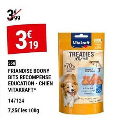 FRIANDISE BOONY BITS RECOMPENSE EDUCATION - CHIEN VITAKRAFT*