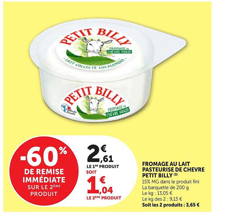 FROMAGE AU LAIT PASTEURISÉ DE CHÈVRE PETIT BILLY (3)