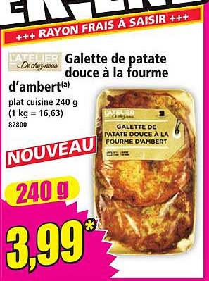 Galette de patate douce à la fourme d'ambre(t)