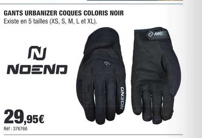 GANTS URBANIZER COQUES COLORIS NOIR