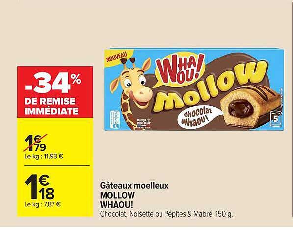 Gâteaux moelleux MOLLOW WHAOU!