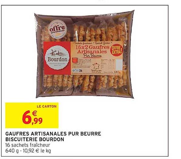 GAUFRES ARTISANALES PUR BEURRE BISCUITERIE BOURDON