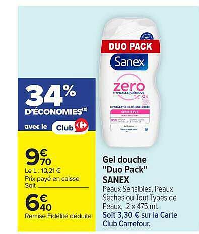 Gel douche "Duo Pack" SANEX