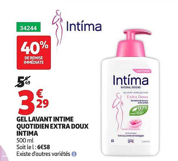 GEL LAVANT INTIME QUOTIDIEN EXTRA DOUX INTIMA