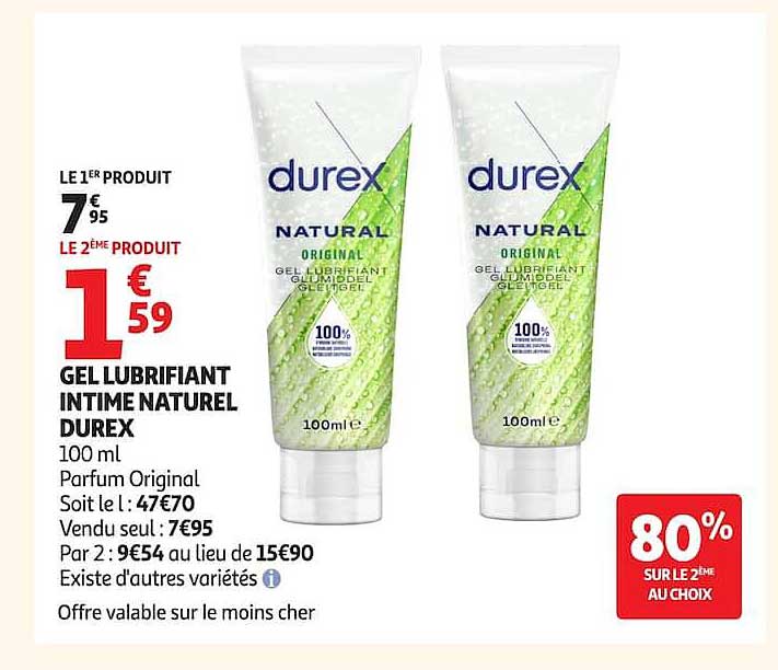 GEL LUBRIFIANT INTIME NATUREL DUREX