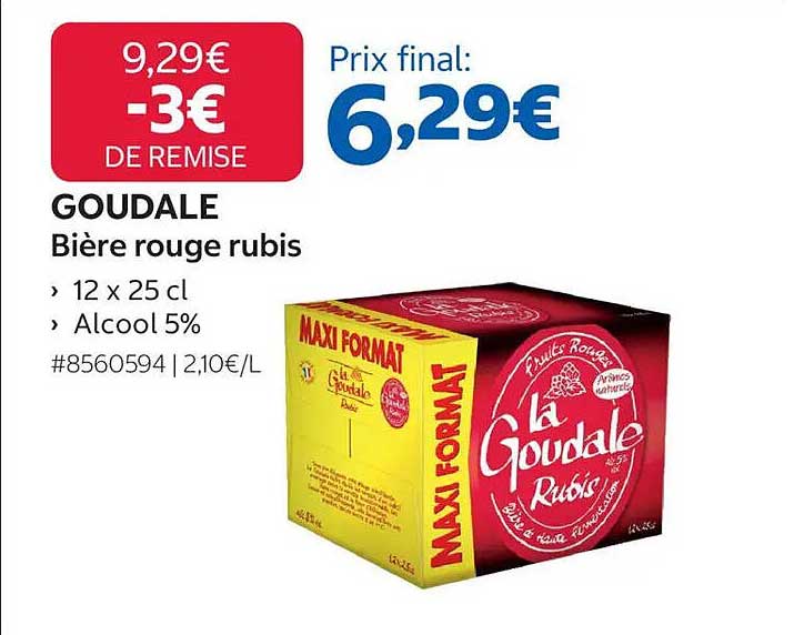 GOUDALE Bière rouge rubis