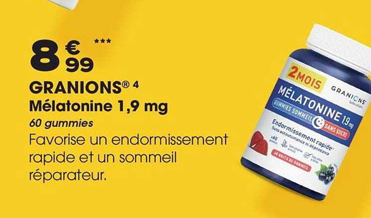 GRANIONS® 4 Mélatonine 1,9 mg