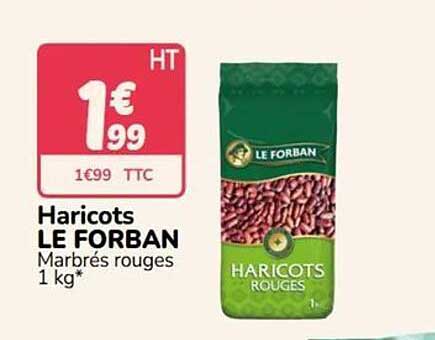 Haricots LE FORBAN Marbrés rouges 1 kg*