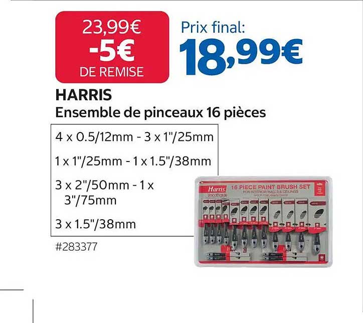 HARRIS Ensemble de pinceaux 16 pièces