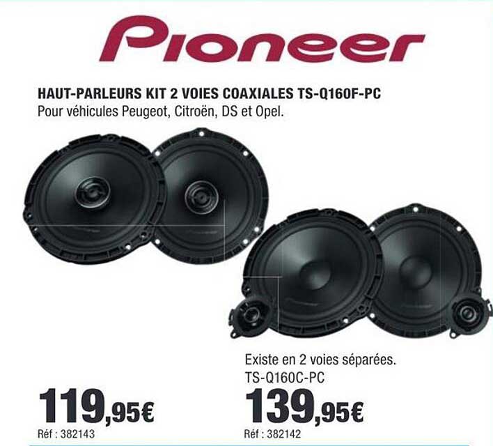 HAUT-PARLEURS KIT 2 VOIES COAXIALES TS-Q160F-PC