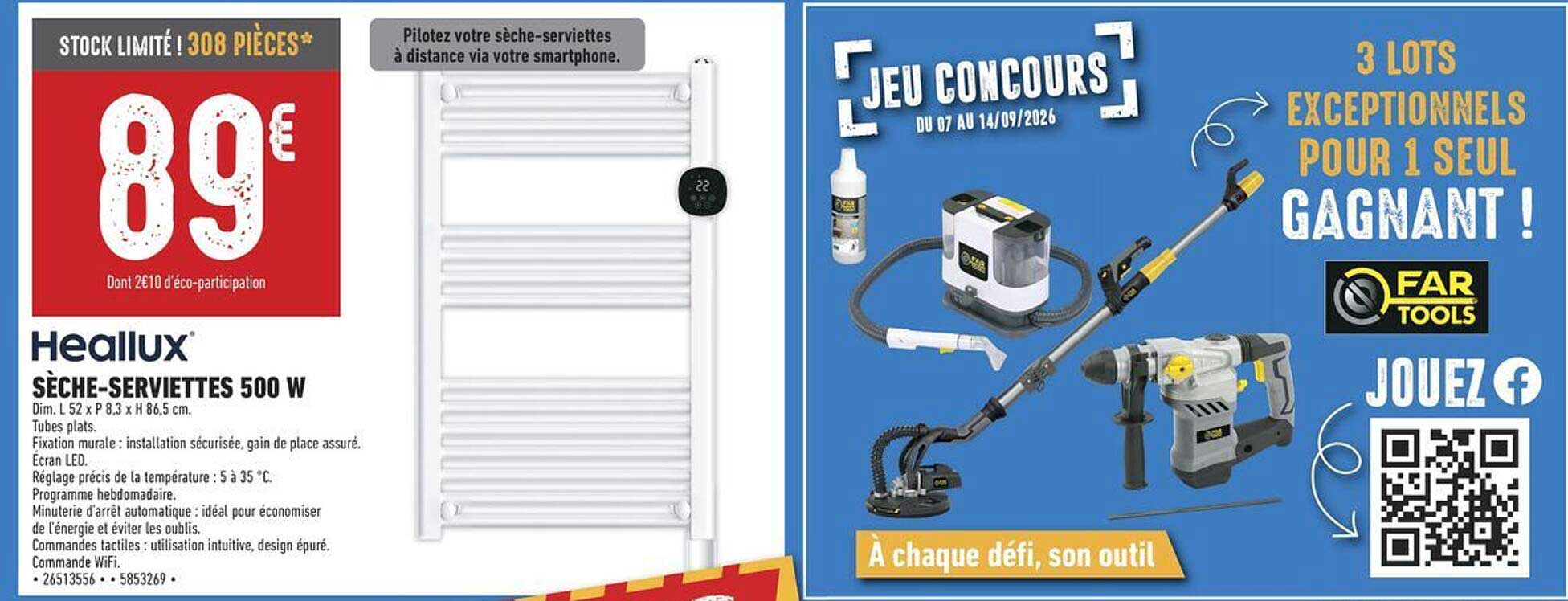 Heallux SÈCHE-SERVIETTES 500 W